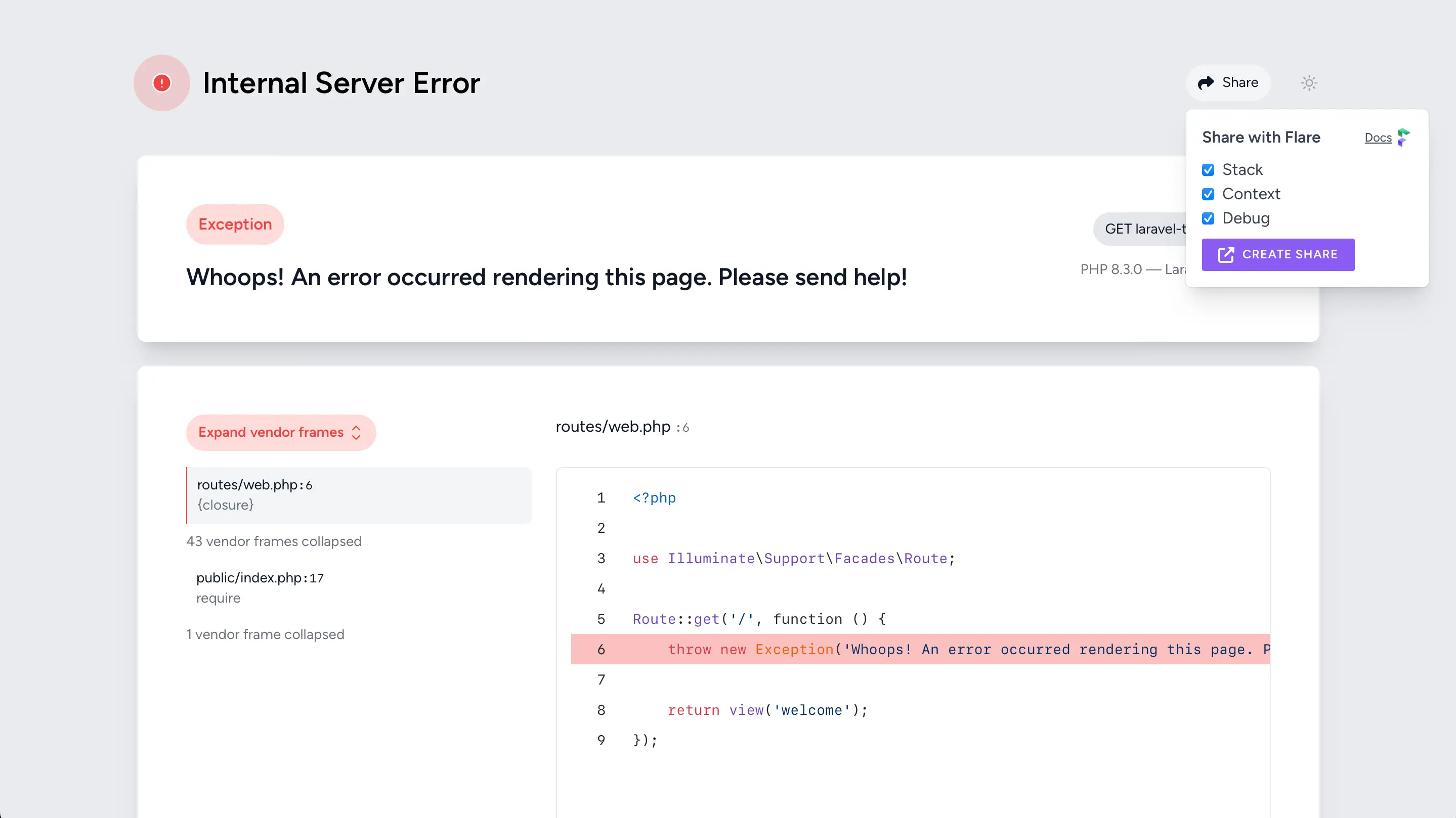 Screenshot of the first iteration